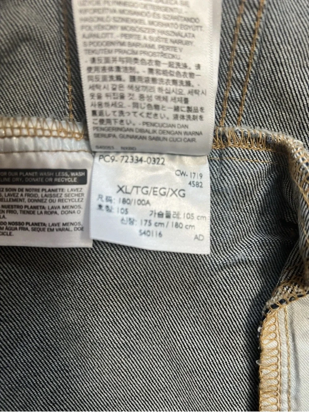 Levi’s Trucker Jacket XL Dark Wash Denim 72334-0322 Classic Button Front